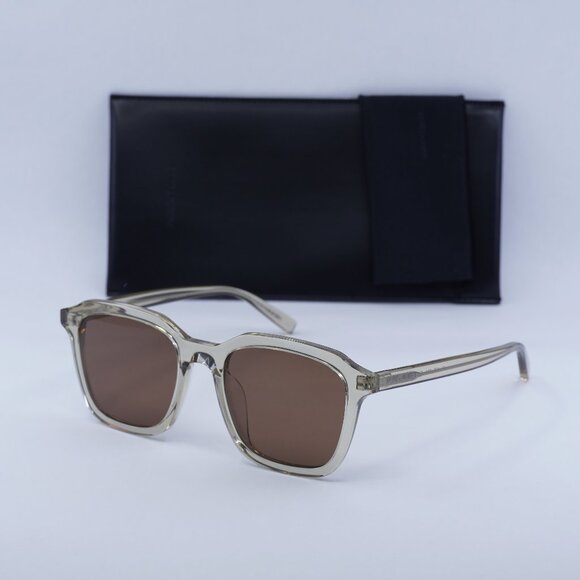 Saint Laurent SL457 004 Square Sunglasses - Transparent Yellow/Brown - Picture 1 of 9
